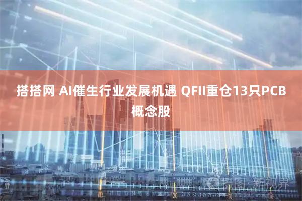 搭搭网 AI催生行业发展机遇 QFII重仓13只PCB概念股